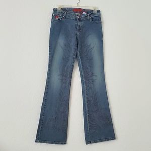 Bongo flame flare jeans